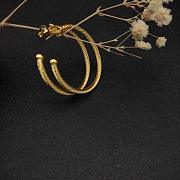 David Yurman Cable Hoop Earrings Yellow/ White Gold 2.5in - 6