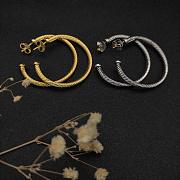 David Yurman Cable Hoop Earrings Yellow/ White Gold 2.5in - 3