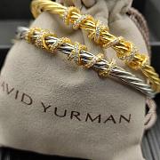 David Yurman Helena Center Station Bracelet Yellow/ White with 18K Yellow Gold and Diamonds 4mm - 6