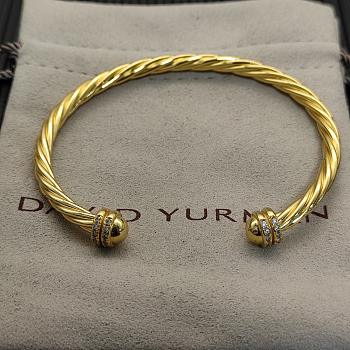David Yurman Helena Bracelet 18k Yellow Gold with Diamonds 4mm
