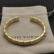 David Yurman Chevron Cuff Bracelet 18K Yellow Gold 9mm - 1
