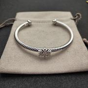 David Yurman Starburst Center Station Bracelet Sterling Silver with Diamonds 3mm - 6