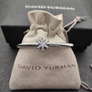David Yurman Starburst Center Station Bracelet Sterling Silver with Diamonds 3mm - 5