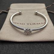 David Yurman Starburst Center Station Bracelet Sterling Silver with Diamonds 3mm - 4