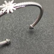 David Yurman Starburst Center Station Bracelet Sterling Silver with Diamonds 3mm - 2