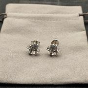 David Yurman Cable Wrap Stud Earrings Sterling Silver with Crystal and Diamonds 11mm - 2