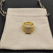 David Yurman Wheaton Ring Yellow/ White Gold with Diamonds 16.7mm - 2