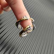 David Yurman Crossover Hoop Earrings Sterling Silver with 14ct Yellow Gold 22.3mm - 5