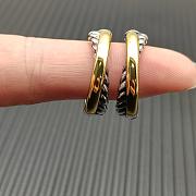 David Yurman Crossover Hoop Earrings Sterling Silver with 14ct Yellow Gold 22.3mm - 4