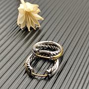 David Yurman Crossover Hoop Earrings Sterling Silver with 14ct Yellow Gold 22.3mm - 3