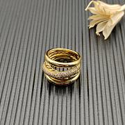 David Yurman Crossover Five Row Ring Yellow Gold With Diamonds 17.5mm - 4