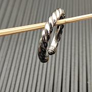 David Yurman Petite Cable Open Ring Sterling Silver with 14K Yellow Gold 3.4mm - 6