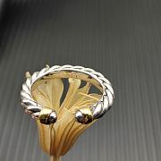 David Yurman Petite Cable Open Ring Sterling Silver with 14K Yellow Gold 3.4mm - 5