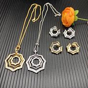 David Yurman Zig Zag Stax Pendant Necklace Yellow/ White Gold with Diamonds 28mm - 2