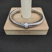 David Yurman Classic Cable Station Bracelet Sterling Silver with Pavé Diamonds 7mm - 3