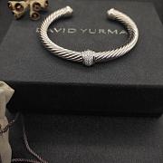 David Yurman Classic Cable Station Bracelet Sterling Silver with Pavé Diamonds 7mm - 2