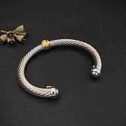 David Yurman Classic Cable Station Bracelet Sterling Silver with 18K Yellow Gold and Pavé Diamonds 7mm - 6