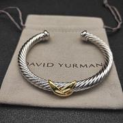 David Yurman X Classic Cable Station Bracelet Sterling Silver with 14K Yellow Gold 7mm - 6
