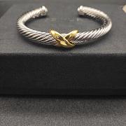 David Yurman X Classic Cable Station Bracelet Sterling Silver with 14K Yellow Gold 7mm - 5