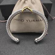 David Yurman X Classic Cable Station Bracelet Sterling Silver with 14K Yellow Gold 7mm - 2