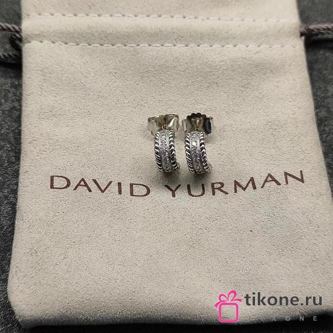 David Yurman Collectibles Huggie Hoop Earrings Sterling Silver - 1