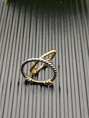 David Yurman Petite Helena Wrap Band Ring 18K Yellow Gold with Diamonds 4mm - 6