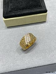 VCA Perlee Diamonds Ring 5 Rows 18k Yellow/ Rose/ White Gold Diamond - 3