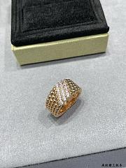 VCA Perlee Diamonds Ring 5 Rows 18k Yellow/ Rose/ White Gold Diamond - 4