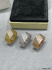 VCA Perlee Diamonds Ring 5 Rows 18k Yellow/ Rose/ White Gold Diamond - 2