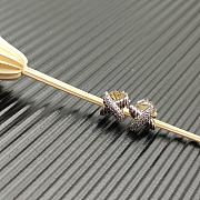 David Yurman Petite X Stud Earrings 18K Sterling Silver with Diamonds 8.4mm - 4