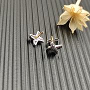 David Yurman Petite X Stud Earrings 18K Sterling Silver with Diamonds 8.4mm - 3