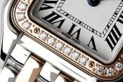 Panthere de Cartier Watch Rose/ White Gold Small Model Bezel Set with Brilliant-cut Diamonds 22x30mm - 4