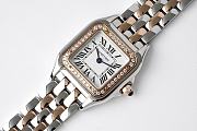 Panthere de Cartier Watch Rose/ White Gold Small Model Bezel Set with Brilliant-cut Diamonds 22x30mm - 2
