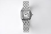 Panthere de Cartier Watch White Gold Small Model Bezel Set with Brilliant-cut Diamonds 22x30mm - 1
