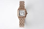 Panthere de Cartier Watch Rose Gold Small Model Bezel Set with Brilliant-cut Diamonds 22x30mm - 6