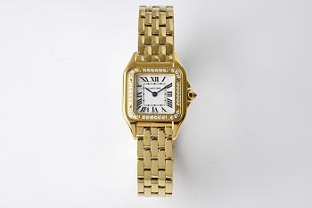 Panthere de Cartier Watch Yellow Gold Small Model Bezel Set with Brilliant-cut Diamonds 22x30mm