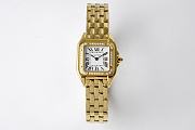 Panthere de Cartier Watch Yellow Gold Small Model Bezel Set with Brilliant-cut Diamonds 22x30mm - 4