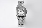 Panthere de Cartier Watch White Gold Medium Model Bezel Set with Brilliant-cut Diamonds 27x37mm - 6