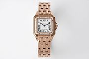 Panthere de Cartier Watch Rose Gold Medium Model Bezel Set with Brilliant-cut Diamonds 27x37mm - 1