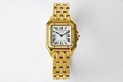 Panthere de Cartier Watch Yellow Gold Medium Model Bezel Set with Brilliant-cut Diamonds 27x37mm - 1