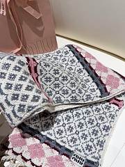 Miumiu Wool And Cashmere Scarf Talc/Pink - 22x160cm - 4