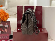 Gucci GG Marmont Medium Shoulder Bag Dark Brown - 31x17x8cm - 4