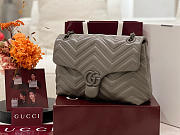 Gucci GG Marmont Medium Shoulder Bag Dusty Grey - 31x17x8cm - 2
