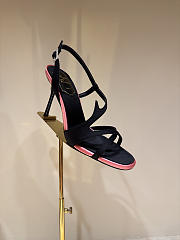 Rose Vivier Sandals in Satin Black 10cm - 6