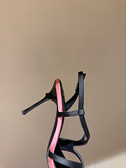Rose Vivier Sandals in Satin Black 10cm - 3
