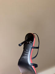 Rose Vivier Sandals in Satin Black 10cm - 2