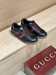 Men's Gucci Ace Sneaker with Web Black Leather - 1