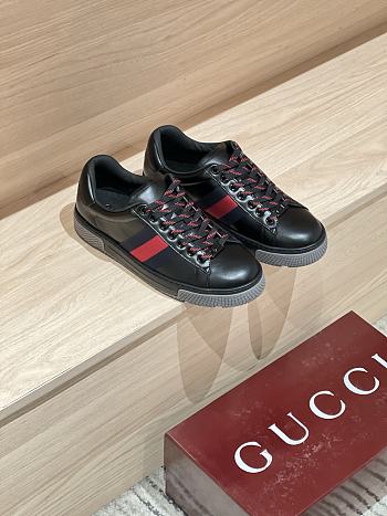 Men's Gucci Ace Sneaker with Web Black Leather