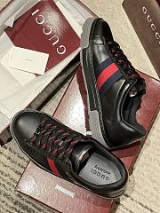 Men's Gucci Ace Sneaker with Web Black Leather - 6