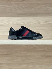 Men's Gucci Ace Sneaker with Web Black Leather - 5